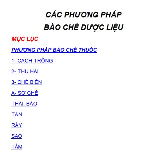 Các phương pháp bào chế dược liệu - Hoàng duy tân