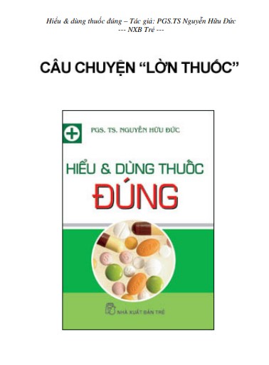 Hiểu và dùng thuốc đúng Nguyễn Hữu Đức