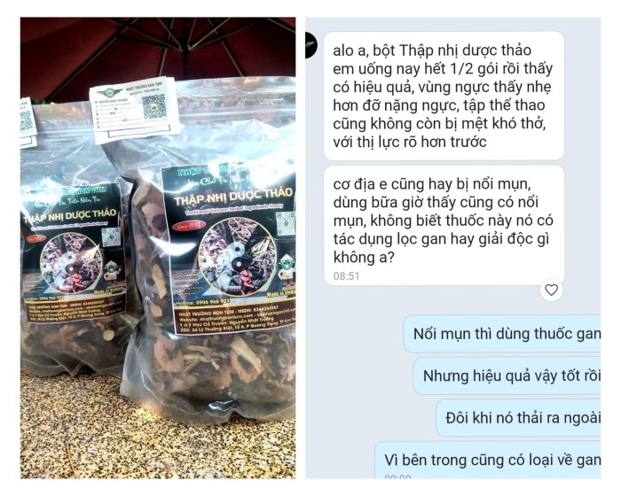 Khách phản hồi Thập Nhị Dược Thảo (Amorong)