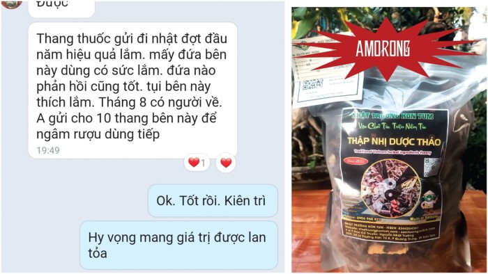 Phản hồi về Thang Thập Nhị Dược Thảo gửi qua Nhật