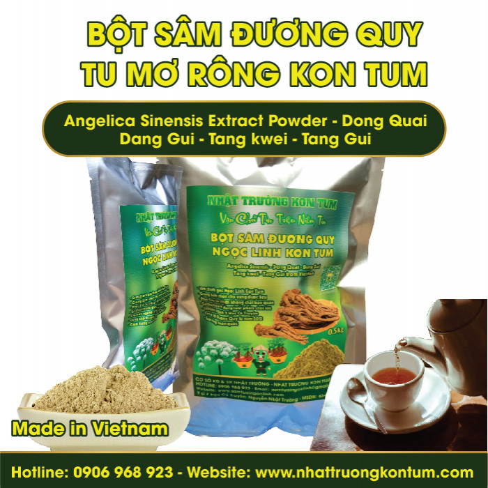 Bột Đương Quy Tu Mơ Rông Ngọc Linh Kon Tum - Angelica Sinensis Extract Powder - Túi 200g