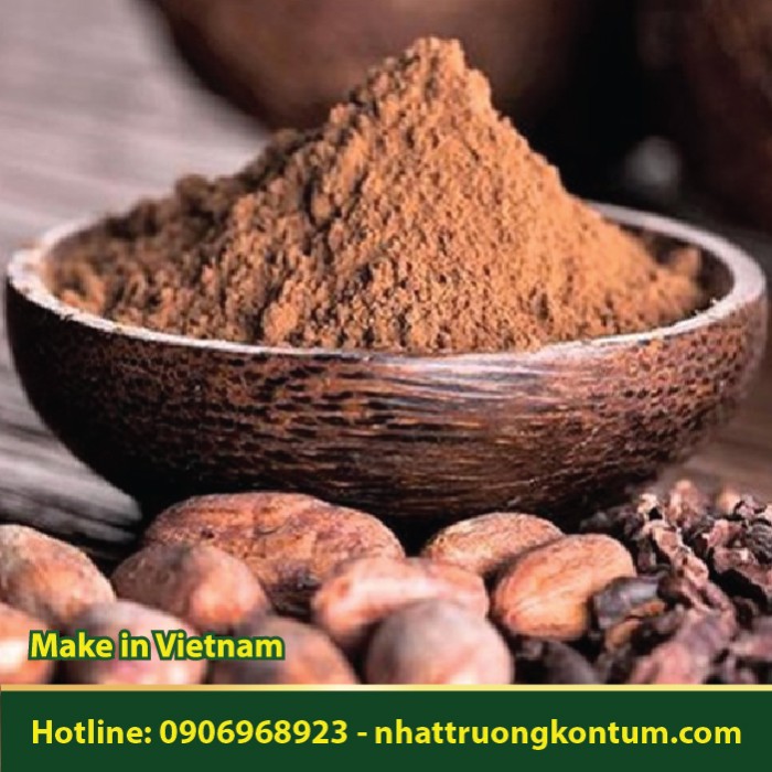 Bột Cacao Đak Lak Tây Nguyên - Cocoa Lên Men Sấy Khô - Nguyên Liệu Làm Bánh, Sô Cô La, Trang Trí Bánh Chất Lượng Cao - Túi 1kg