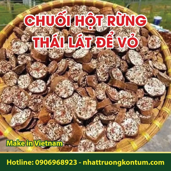 Chuối Hột Rừng Thái Lát Để Vỏ - Musa acuminata Colla Vietnam - Túi 1kg