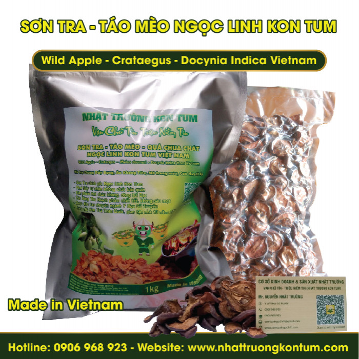 Sơn Tra - Táo mèo Tu Mơ Rông Ngọc Linh Kon Tum - Wild Apple - Crataegus - Docynia Indica Vietnam - Túi 1kg