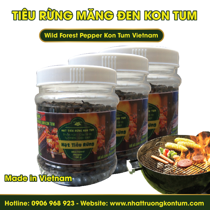 Tiêu Rừng Măng Đen Kon Tum - Wild Forest Pepper Kon Tum Vietnam - Hũ 100g